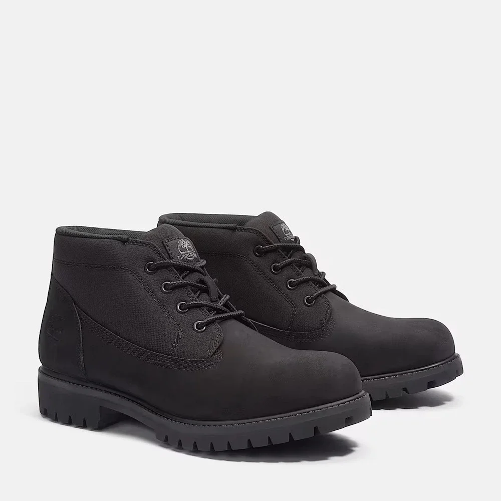 Timberland Redwood Falls Waterproof‎ Chukka Boots Mens Black Leather Size 10